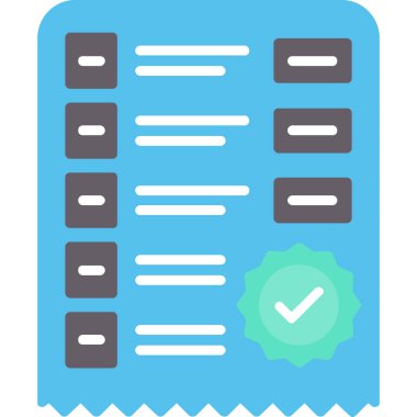 Kontrol listesi. Web simgesi vektör illüstrasyonu