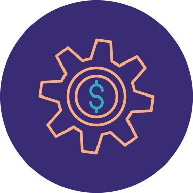 Para Yönetiminin Vektör İllüstrasyonu, Basit Simge