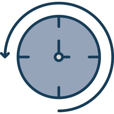 Saat simgesi, vektör illüstrasyonu