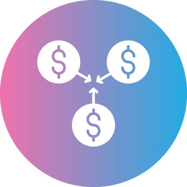 Dolar işareti simgesi, vektör çizimi