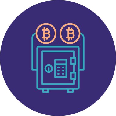 Bitcoin simgesi vektör illüstrasyonu