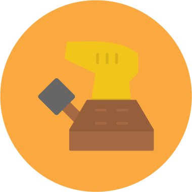 Çekiç. Web simgesi basit illüstrasyon