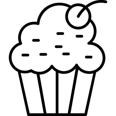 Şekerli kek vektör simgesi