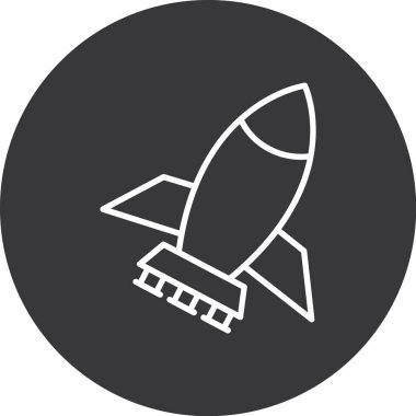 Roket. Web simgesi basit tasarım