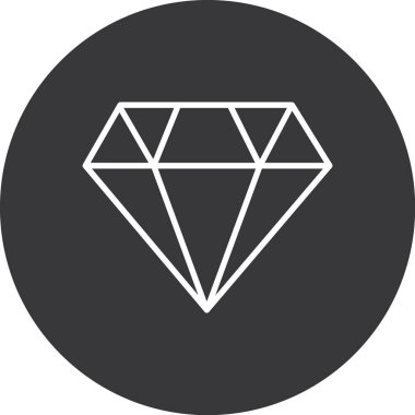 Elmas vektör simgesi modern basit illüstrasyon