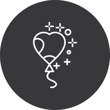 Kalp simgesinin vektör illüstrasyonu