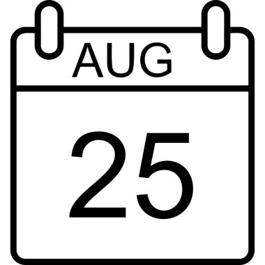 Takvim simgesi tasarımı, vektör illüstrasyonu