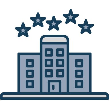 Bina. Web simgesi basit illüstrasyon