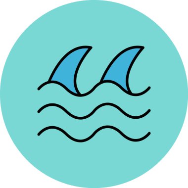 Köpekbalığı. Web simgesi basit illüstrasyon