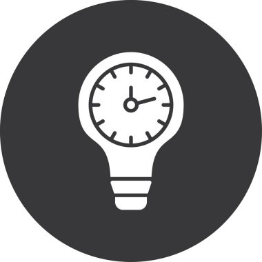 Çalar saat simgesi. Web için saat vektör simgelerinin basit illüstrasyonu