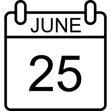 25 Haziran - Takvim simgesi