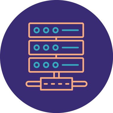 Sunucu. Web simgesi basit illüstrasyon