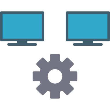 dişliler düz vektör simgesi