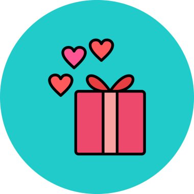 hediye simgesi vektör illüstrasyonu