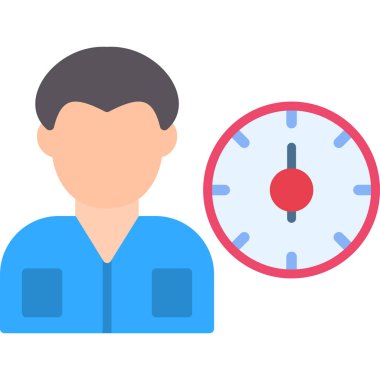 Zaman yönetimi simgesi vektör illüstrasyonu