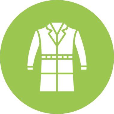 Yeşil bir ceket simgesinin vektör illüstrasyonu