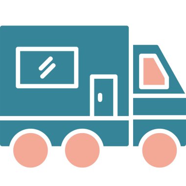 Kamyon. Web simgesi basit illüstrasyon