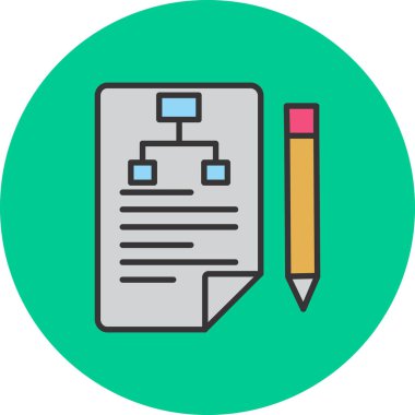 Belge. Web simgesi basit illüstrasyon