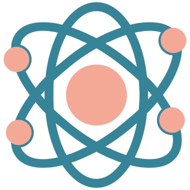atom. Web simgesi basit illüstrasyon