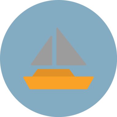 teknenin düz yuvarlak simgesi
