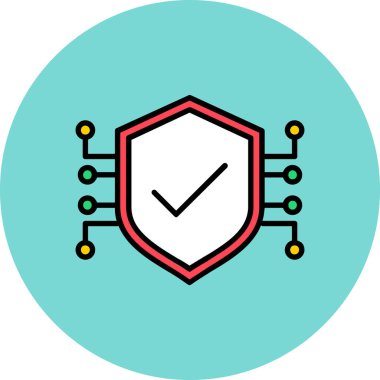 kalkan ikon vektör illüstrasyonu