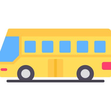 Otobüs simgesi. vektör illüstrasyonu