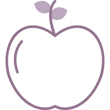 Taze elma, illüstrasyon, vektör, beyaz arkaplanda.