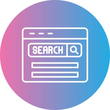 Ara. Web simgesi basit illüstrasyon