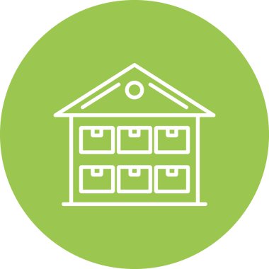 Modern yapı simgesinin vektör illüstrasyonu