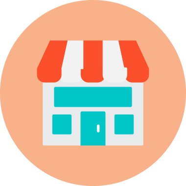 dükkan simgesi vektör illüstrasyonu