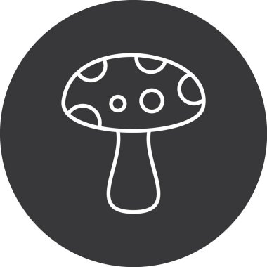 vektör mantar simgesi illüstrasyonu