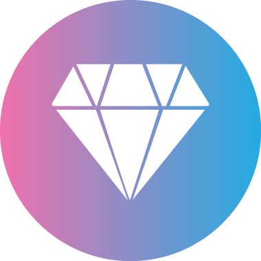 Elmas. Web simgesi basit illüstrasyon