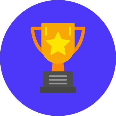 ödül kupa simgesi, vektör illüstrasyonu beyaz arkaplanda izole edildi