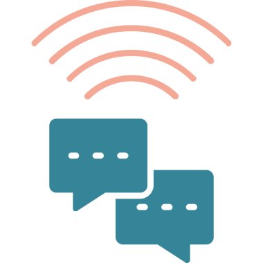 Konuş. Web simgesi basit illüstrasyon