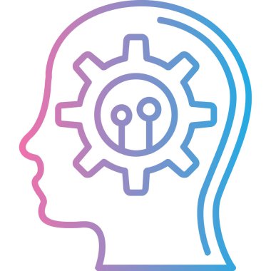 Ana hatları doldurulmuş yaratıcı beyin fikri simgesi