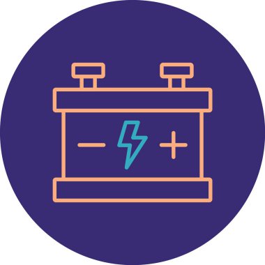 Pil. Web simgesi basit illüstrasyon