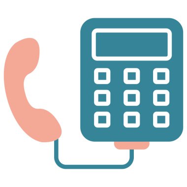 Cep telefonu simgesi, vektör illüstrasyonu