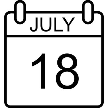 Takvim satırı simgesi, vektör çizim