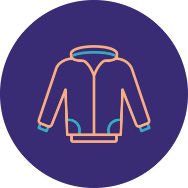 Ceket simgesinin vektör illüstrasyonu