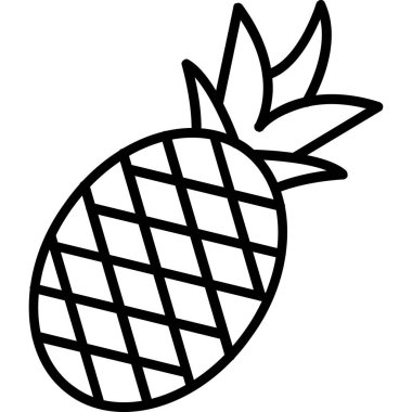 ananas meyve ikonu, taslak biçimi