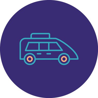 Otobüs. Web simgesi basit illüstrasyon