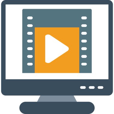 video simgesi, vektör illüstrasyonu