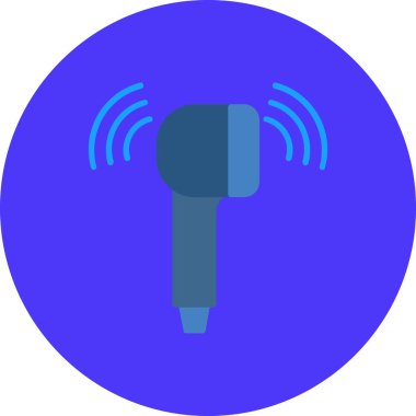 Mikrofon. Web simgesi basit illüstrasyon