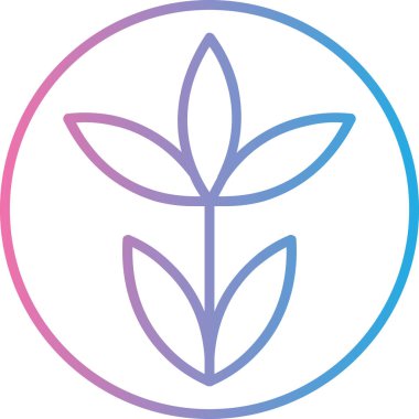 Yaprak. Web simgesi basit illüstrasyon