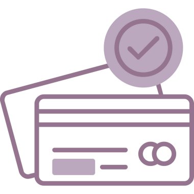 Kredi kartıyla. Basit resimleme