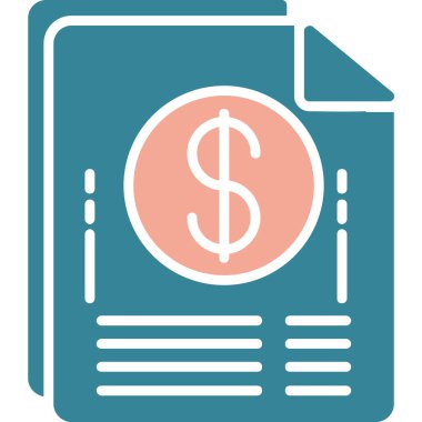 Fatura dolar para simgesi ana hatlarıyla doldurulmuş