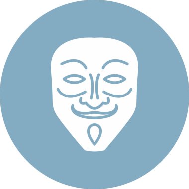 maske simgesi vektör illüstrasyonu