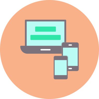 Cep telefonu. Web simgesi basit illüstrasyon