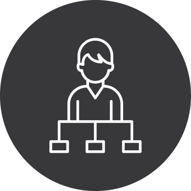 İş adamı simgesi vektör illüstrasyonu