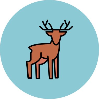 Bir geyiğin vektör çizimi